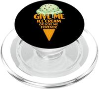 Give Me Ice Cream Or Lose Me Forever | Pépites de Chocolat à la Menthe PopSockets PopGrip pour MagSafe