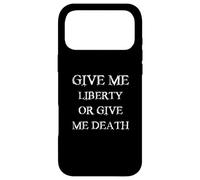 Give Me Liberty Or Give Me Death avec Police Blanche Vintage Coque pour iPhone 17 Pro Max