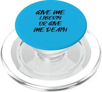 Give Me Liberty Or Give Me Death avec Police Noire rétro PopSockets PopGrip pour MagSafe