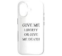 Give Me Liberty Or Give Me Death avec Police Noire Vintage Coque pour iPhone 17