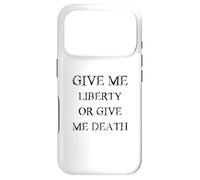 Give Me Liberty Or Give Me Death avec Police Noire Vintage Coque pour iPhone 17 Pro