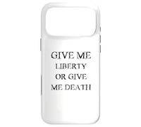 Give Me Liberty Or Give Me Death avec Police Noire Vintage Coque pour iPhone 17 Pro Max