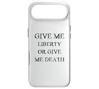 Give Me Liberty Or Give Me Death avec Police Noire Vintage Coque pour iPhone Air