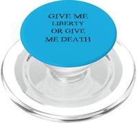 Give Me Liberty Or Give Me Death avec Police Noire Vintage PopSockets PopGrip pour MagSafe