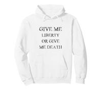 Give Me Liberty Or Give Me Death avec Police Noire Vintage Sweat à Capuche
