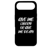 Give Me Liberty Or Give Me Death avec Police rétro Blanche Coque pour iPhone Air