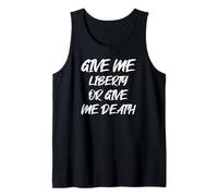 Give Me Liberty Or Give Me Death avec Police rétro Blanche Débardeur
