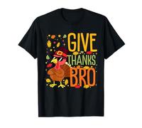 Give Thanks Bro | Funny Turkey Thanksgiving Men Boys Kids T-Shirt