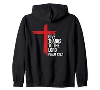 Give Thanks to The Lord Bible Verse Christian Psalm 136:1 Sweat à Capuche