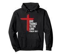 Give Thanks to The Lord Bible Verse Christian Psalm 136:1 Sweat à Capuche