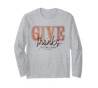 Give Thanks to The Lord Christian Shirt Psaume 136:1 Bible Manche Longue