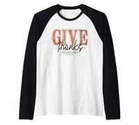 Give Thanks to The Lord Christian Shirt Psaume 136:1 Bible Manche Raglan