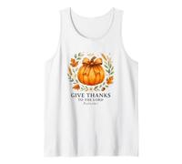 Give Thanks to The Lord Psalm 136:1 Pumpkin Wreath Débardeur