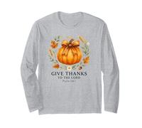 Give Thanks to The Lord Psalm 136:1 Pumpkin Wreath Manche Longue