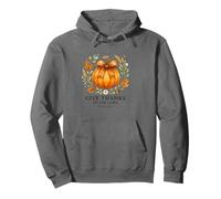 Give Thanks to The Lord Psalm 136:1 Pumpkin Wreath Sweat à Capuche
