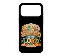 Give Thanks to The Lord Pumpkin Floral Fall Christian Autumn Coque pour iPhone 17 Pro Max
