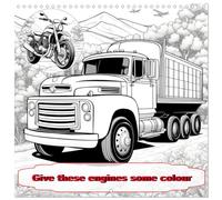 Give these engines some colour (Wall Calendar 2026 12 × 12 Inch) CALVENDO 12 Month Wall Calendar: Discover our colouring calendar, a fun companion for every month of the year.