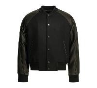 Givenchy bomber homme noir avec manches en cuir - 50