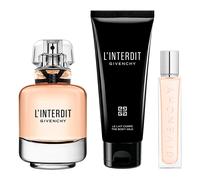 Givenchy L'Interdit - Ensemble Coffret Découverte 3 Pièces - Eau de Parfum pour Femme (80 ml + 12,5 ml + Lait Corps 75 ml)