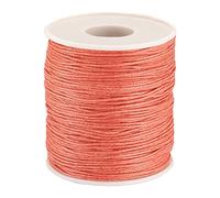 Givenny 91,4 m de fil de coton ciré pour perles 1 mm de diamètre, macramé, artisanat, couture, pour la fabrication de bijoux (corail clair)