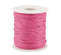 Givenny 91,4 m de fil de coton ciré pour perles 1 mm de diamètre, pour macramé, artisanat, couture de perles, pour la fabrication de bijoux (Camellia)