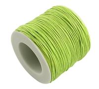 Givenny 91,4 m de fil de coton ciré pour perles 1 mm de diamètre, pour macramé, artisanat, couture, pour la fabrication de bijoux (vert jaune)