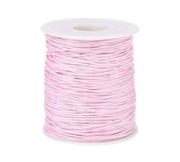 Givenny 91,4 m de fil de coton ciré pour perles 1 mm de diamètre, pour macramé, travaux manuels, couture, pour la fabrication de bijoux (rose)