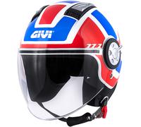 GIVI 11.1 Air Jet-R Class Casque jet, blanc-rouge-bleu, taille M