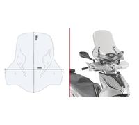 GIVI 6114DT PARABREZZA SPECIFICO TRASPARENTE PER KYMKO AGILITY 300 R16 '19-21