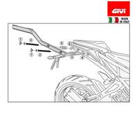 Givi Monolock Ktm Duke 125/390 Top Case Rear Fitting Noir