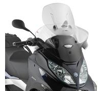 GIVI Airflow pare-brise transparent, 570-690 mm de haut 650 mm de large pour les modèles Piaggio (voir ci-dessous) Pare-brise, transparent