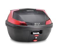 Top case MONOLOCK® B37N noir avec catadioptres rouges, 37 Lt, y compris la plaqu