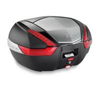 Givi Baúl Mk 47L. Ng Cat/RJ Couvercle Alum. Noir Mat/Gris Aluminium Cat.Rouge