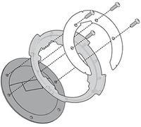 GIVI BF Système Tanklock pour sacoches de réservoir TANKLOCK, Schwarz, Einheitsgröße