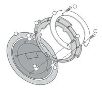 GIVI BF08 Bride Spécifique Pour L’Utilisation De Sacs De Réservoir Tanklock