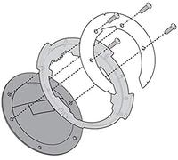 Givi BF23 Fixation du Réservoir, TU EU, Noir, 30 x 30 x 10 Zentimeter