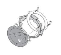Bride de fixation Givi Tanklock sacoche de reservoir Kawasaki Z750 2003-2006