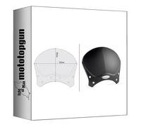 givi Bulle Race Cafe Aluminium Noir 100alb + Support Compatible avec Royal Enfield Continental GT 650 2020 2021 2022 2023 2024 mototopgun 100alb + al9051a