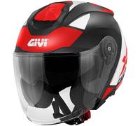 Casque Jet GIVI X25 Target Noir Blanc Rouge taille XS