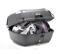 GIVI Coffre 45 Lt Noir Avec Set Plaque Universel et Réseau Élastique Boîte