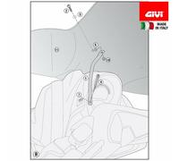 GIVI KIT FIXATION PARE BRISE 2123DT YAMAHA N-MAX 125/150 '14 A 20 (D2123KIT)