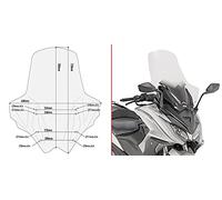 givi d6110st bulle compatible avec kymco ak 550 2017 2018 2019 2020 2021 2022 mototopgun