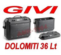 Givi DLM36B Paire Valises Trekker Dolomiti Givi Aluminium Black Monokey 36 Lt
