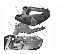Givi Top case Monokey pour Yamaha FJR 1300 Fixation arrière Noir