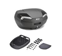 Givi E46NT2 Topcase coffre de moto Monolock et bagages avec plaque de fixation incluant moto Riviera