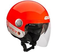 Givi H108FSWRD57 HPS 10.8F Urban Jet Casque Graphique, Rouge Fluo, Taille M