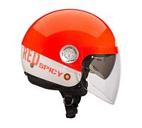 Givi H108FSWRD58 HPS 10.8F Urban Jet Casque Graphique, Rouge Fluo, Taille M