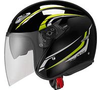 Givi H206FN90254 HPS 20.6 Jet Casque Fibre de Verre J2, Noir Décor, Taille XS