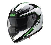 Givi H504FSTBG56 HPS 50.4B Casque Intégral avec Pare Soleil, Noir/Vert Décor, Taille XS