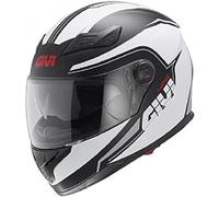Givi H504FSTBW56 HPS 50.4B Casque Intégral avec Pare Soleil, Noir/Blanc Décor, Taille XS